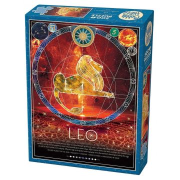 Puzzle Cobble Hill din 500 de piese - Zodiac: Leu