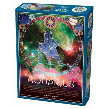 Puzzle Cobble Hill din 500 de piese - Zodiac: Vărsătorul