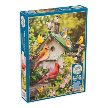 Puzzle Cobble Hill din 500 XXL de piese - Casa de vara pentru păsări