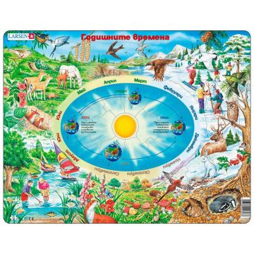 Puzzle educațional Larsen din 44 piese - Anotimpuri