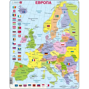 Puzzle educațional Larsen din 48 piese - Harta Europei