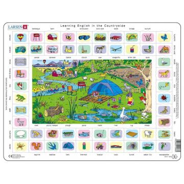 Puzzle educațional Larsen din 70 piese - În sat