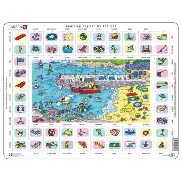 Puzzle educațional Larsen din 70 piese - Pe malul mării