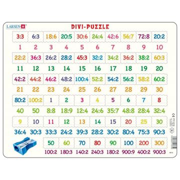 Puzzle educațional Larsen din 81 piese - împărțire