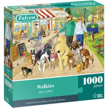 Puzzle Falcon din 1000 piese - Câini la plimbare