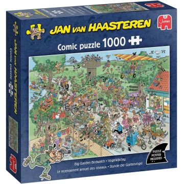 Puzzle Jumbo de 1000 piese - Gradina aventură: Observarea păsărilor