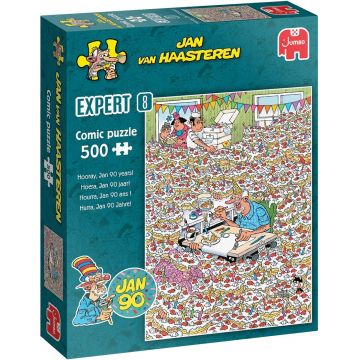Puzzle Jumbo de 500 piese - Jan van Haasteren: 90 de ani