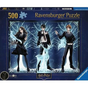Puzzle luminos Ravensburger din 500 piese - Harry Potter: Expecto Patronum