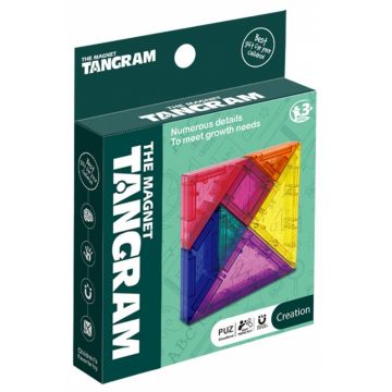 Puzzle magnetic 3D Woopie din 7 piese - Tangram