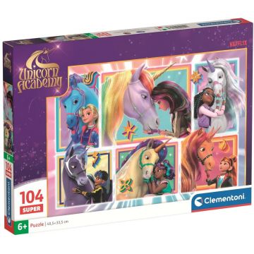 Puzzle pentru copii Clementoni de 104 piese - Academia de unicorni, varianta 3