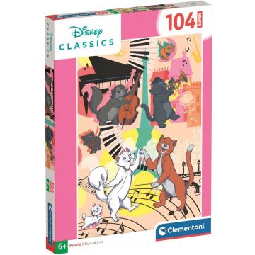 Puzzle pentru copii Clementoni de 104 piese - Aristocats