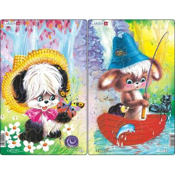 Puzzle pentru copii Larsen din 14 piese - Animale, sortiment