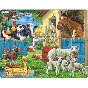 Puzzle pentru copii Larsen din 23 de piese - Animale de companie