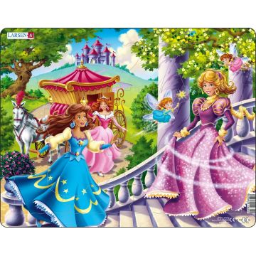 Puzzle pentru copii Larsen din 24 piese - Prințese de basm