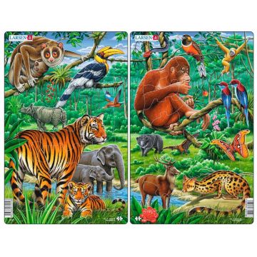 Puzzle pentru copii Larsen din 30 piese - Animale sălbatice, sortiment