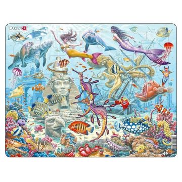 Puzzle pentru copii Larsen din 35 piese - Sirene în orașul scufundat misterios