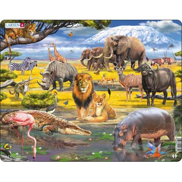 Puzzle pentru copii Larsen din 43 de piese - Savana
