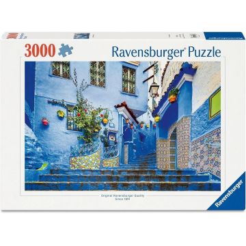 Puzzle Ravensburger din 3000 piese - Maroc în albastru