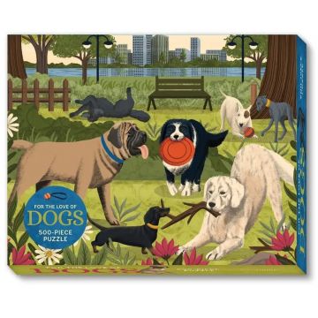 Puzzle Running Press din 500 de piese - Din dragoste pentru câini