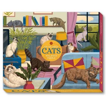 Puzzle Running Press din 500 de piese - Din dragoste pentru pisici