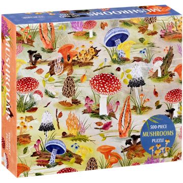 Puzzle Running Press din 500 piese - Ciuperci