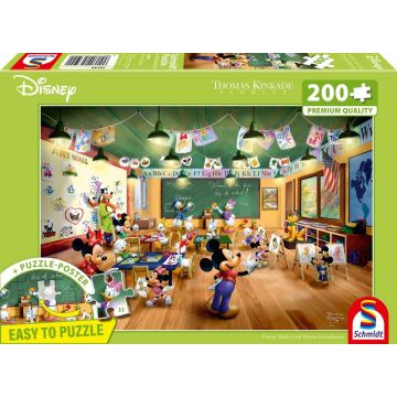 Puzzle Schmidt de 200 de piese – Mickey și Minnie la școală