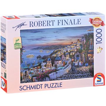 Puzzle Schmidt din 1000 piese - Apus de soare în Santorini