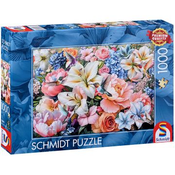 Puzzle Schmidt din 1000 piese - Flori pastelate