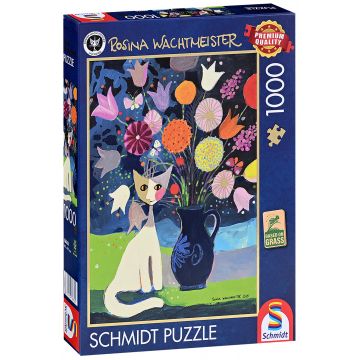 Puzzle Schmidt din 1000 piese - Pisica albă