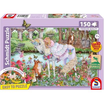 Puzzle Schmidt din 150 piese - Prințesă și unicorn