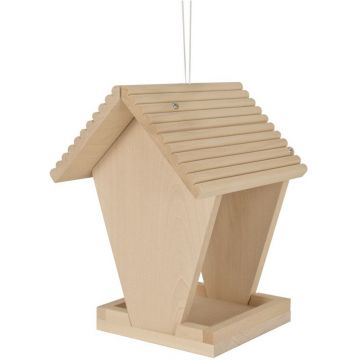 Set din lemn Eichhorn - Hranitor pentru pasari, de desenat