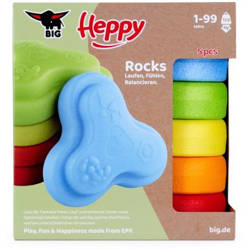 Set pietre pentru echilibru BIG - Heppy Rocks, 5 bucăți