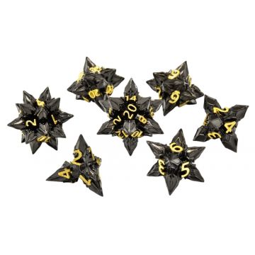 Set zaruri GlassStaff - Metal RPG Dice Set, Royal Bane (7 buc.)