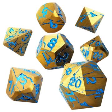 Set zaruri GlassStaff - Metal RPG Dice Set, Sundered Spells (7 buc.)