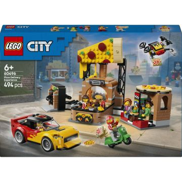 Constructor LEGO City - Livrare de pizza cu vehicule (60496)