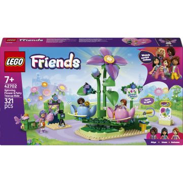 Constructor LEGO Friends - Carusel cu flori și cești de ceai (42702)