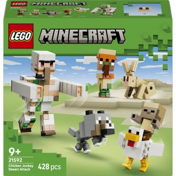 Constructor LEGO Minecraft - Atacul în deșert al jocheului de pui (21592)