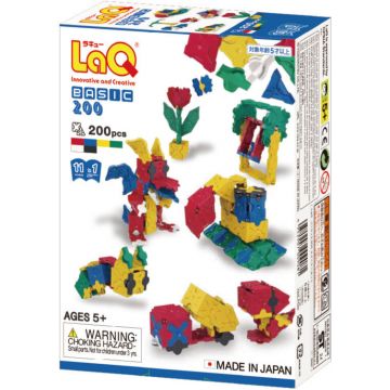 Constructor pentru copii 11 în 1 LaQ - Basic 200, Starter Set, 200 piese