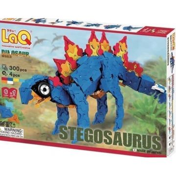 Constructor pentru copii 6 în 1 LaQ Dinosaur World - Stegosaurus, 304 piese
