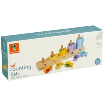 Înșiruire din lemn Orange Tree Toys - Pești