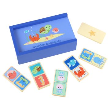 Joc de domino din lemn Orange Tree Toys - Sea Life