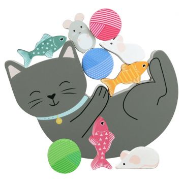 Joc de echilibru Orange Tree Toys - Kitty, 10 piese