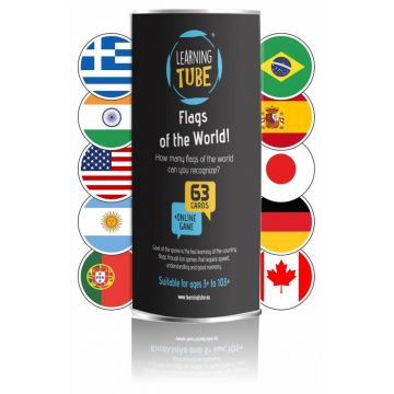 Joc educațional de masă Learning Tube: Flags Of The World (limba engleză)