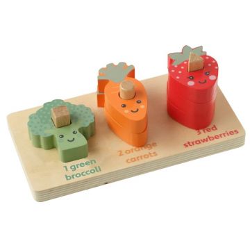 Jucărie de sortare din lemn Orange Tree Toys - Legume
