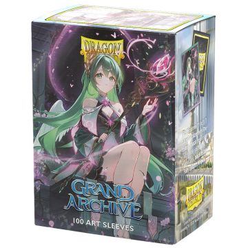 Protectori pentru cărți Dragon Shield - Matte Dual Art Sleeves Standard Size, Grand Archive: Ariel, Archangel of Natura (100 buc.)