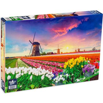 Puzzle Black Sea din 1000 de piese - Apus de soare in Olanda