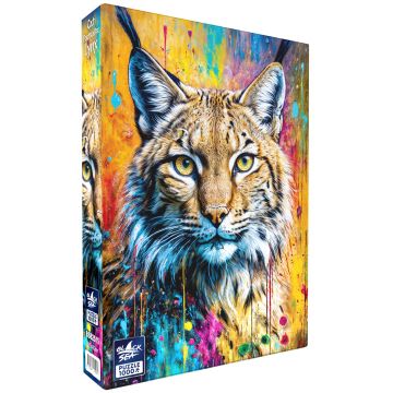 Puzzle Black Sea din 1000 piese - Portrete de pisici: Râși