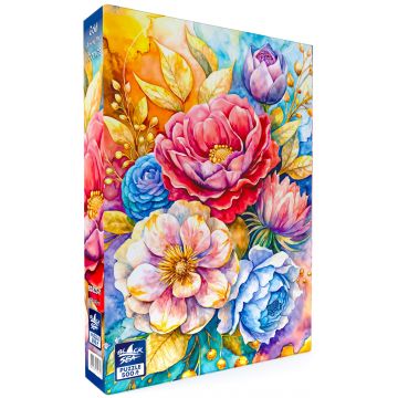 Puzzle Black Sea din 500 piese - Aur printre bujori