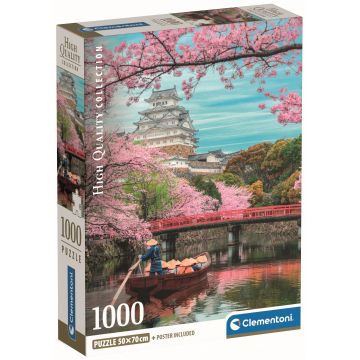 Puzzle Clementoni din 1000 piese - Castelul Himeji primăvara