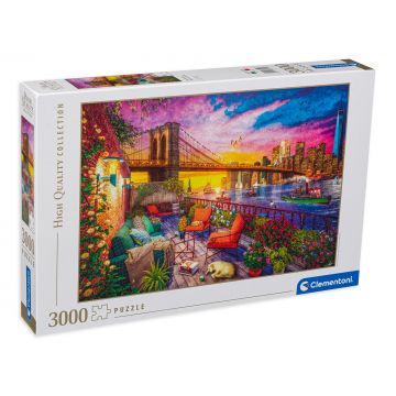 Puzzle Clementoni din 3000 de piese - Apus în Manhattan